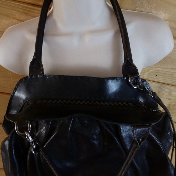 Henry Beguelin Brown Doctor Two Way Bag Handbag Convertible Shoulder Leather - Picture 9 of 12